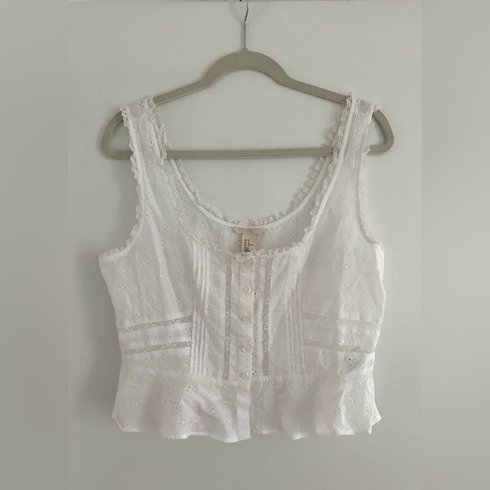 MOVING SALE!!!  Eyelet top from H&M!